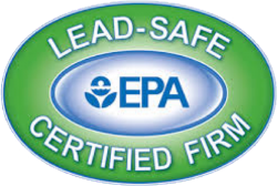 an official logo for the United States Environmental Protection Agency (EPA) Lead-Safe Certified Firm program.